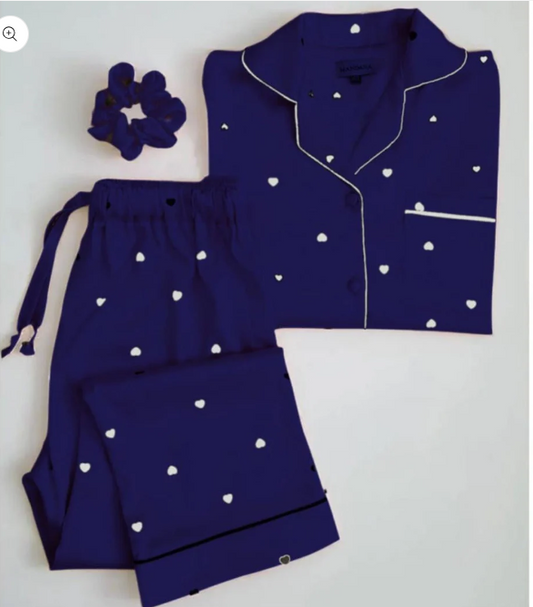 Heart Print Night Suits For Girls